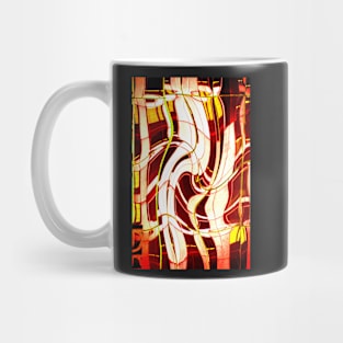 Abstract Reflections in Red and Yellow  by Adelaide Artist Avril Thomas Mug